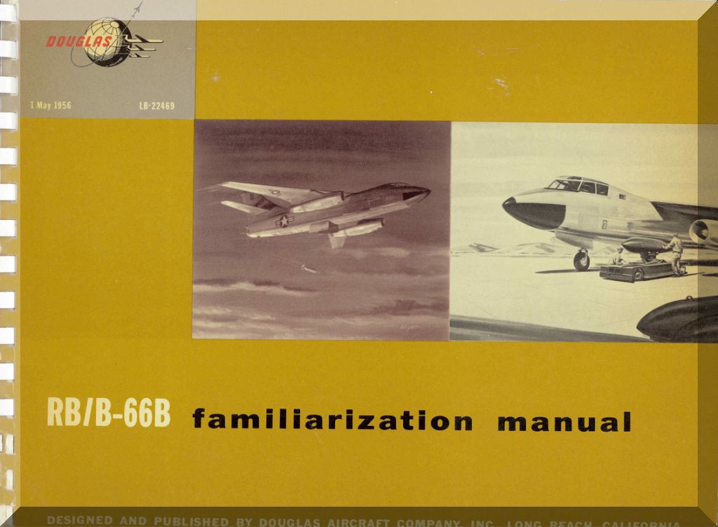 RB/B-66B familiarization manual cover with airplane images and Douglas logo.