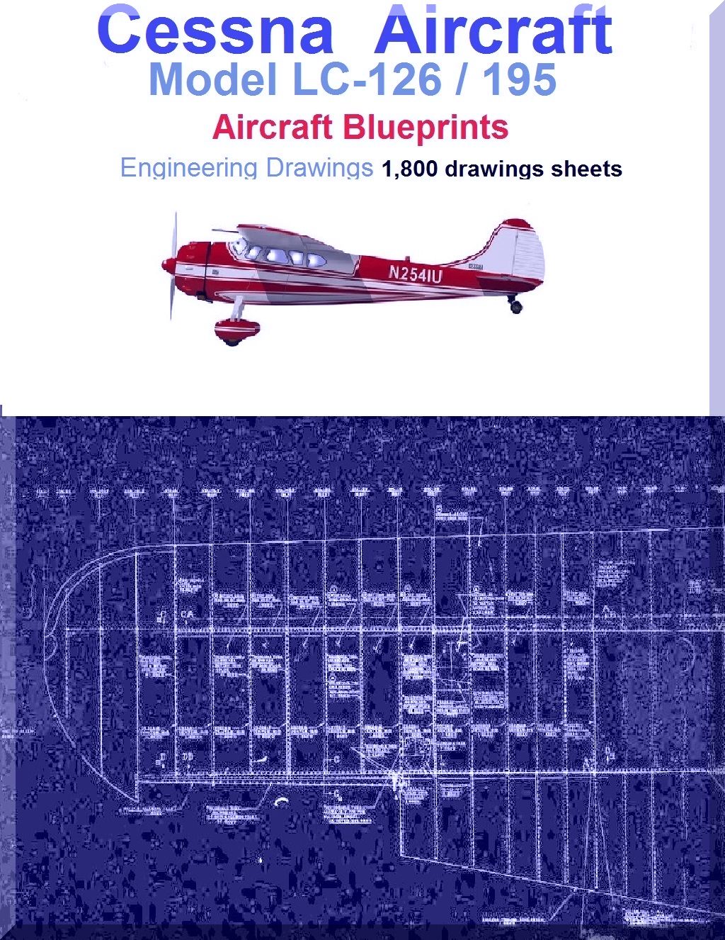 Cessna LC-126 / 195 Aircraft Blueprints Engineering Drawings - Download