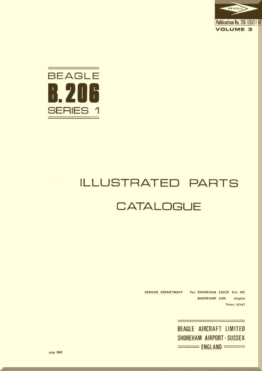 Beagle 206 Aircraft Manuals Collection - Digital Download
