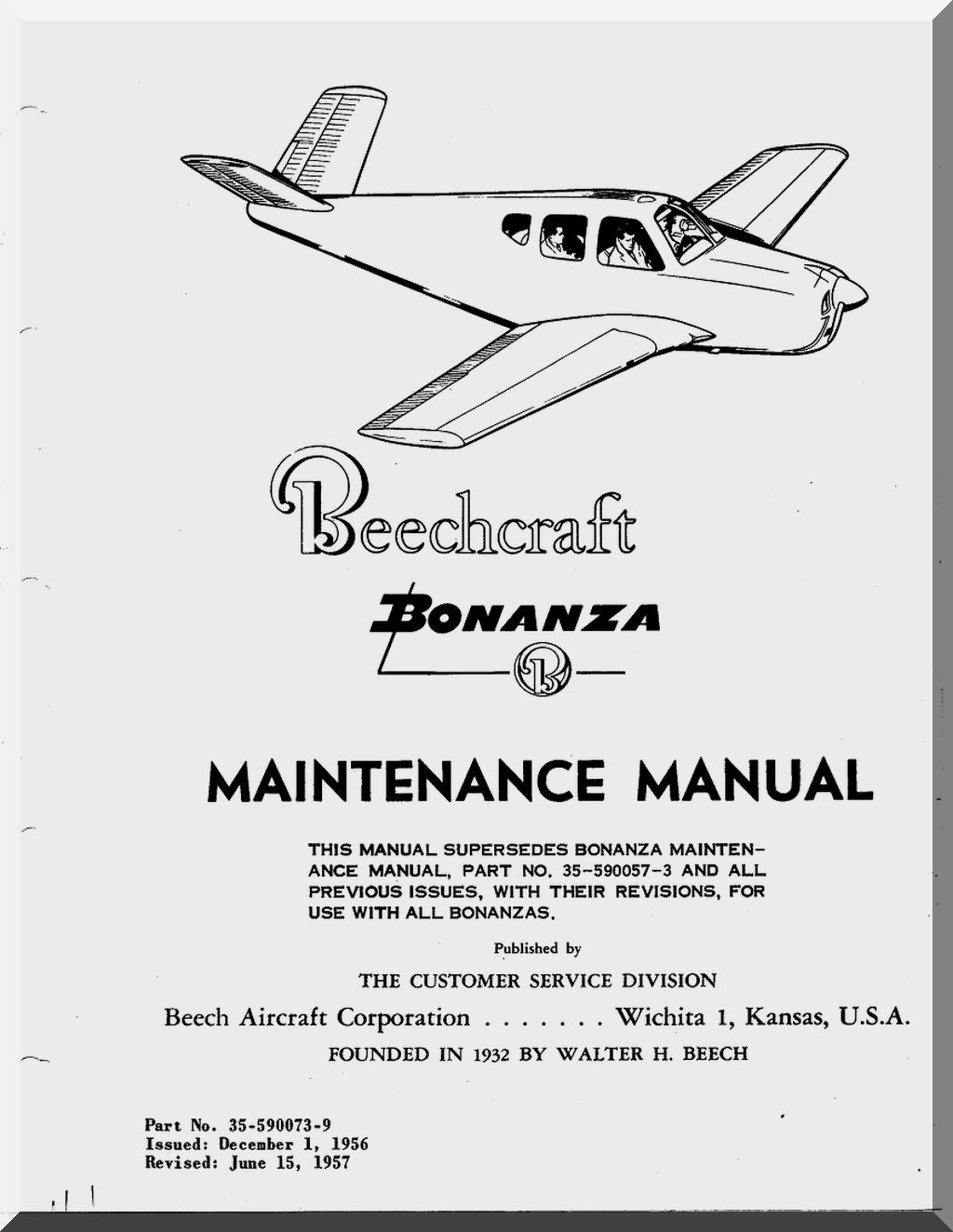 Beechcraft 33 / 35 / 36 Debonair / Bonanza / QU-22B Aircraft Manuals Collection