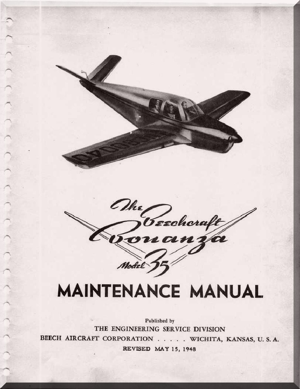 Beechcraft 33 / 35 / 36 Debonair / Bonanza / QU-22B Aircraft Manuals Collection