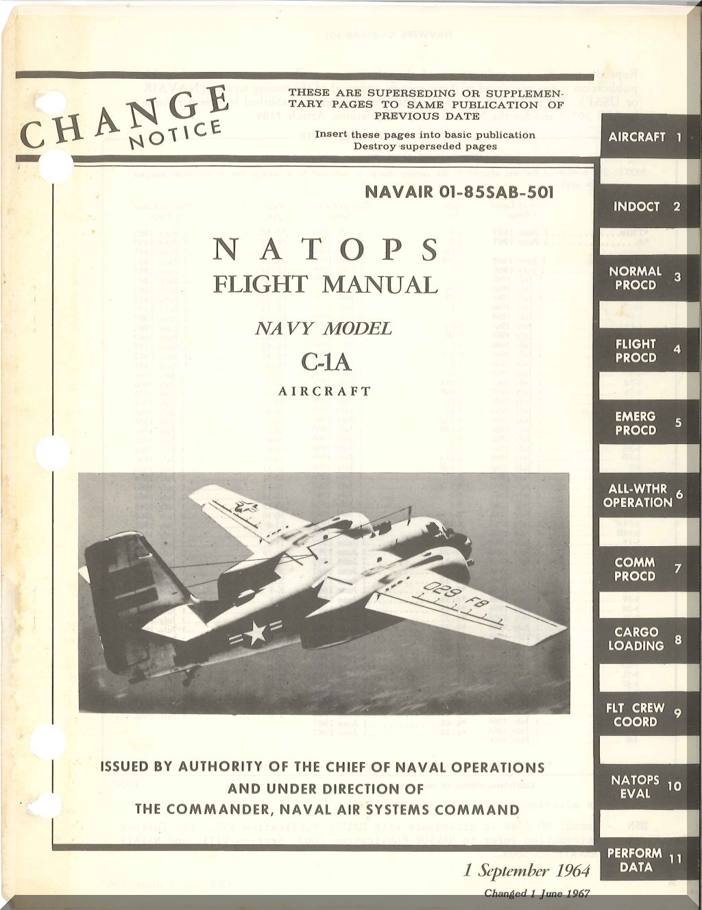 Grumman S-2 A, S-2C, S2F, C1A Aircraft Structural Repair Manual - 01-85SA-3 - 1965