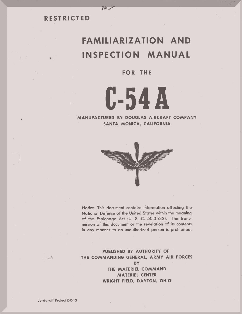 Douglas C-54 / R5D / DC-4 Skymaster Aircraft Manuals Collection