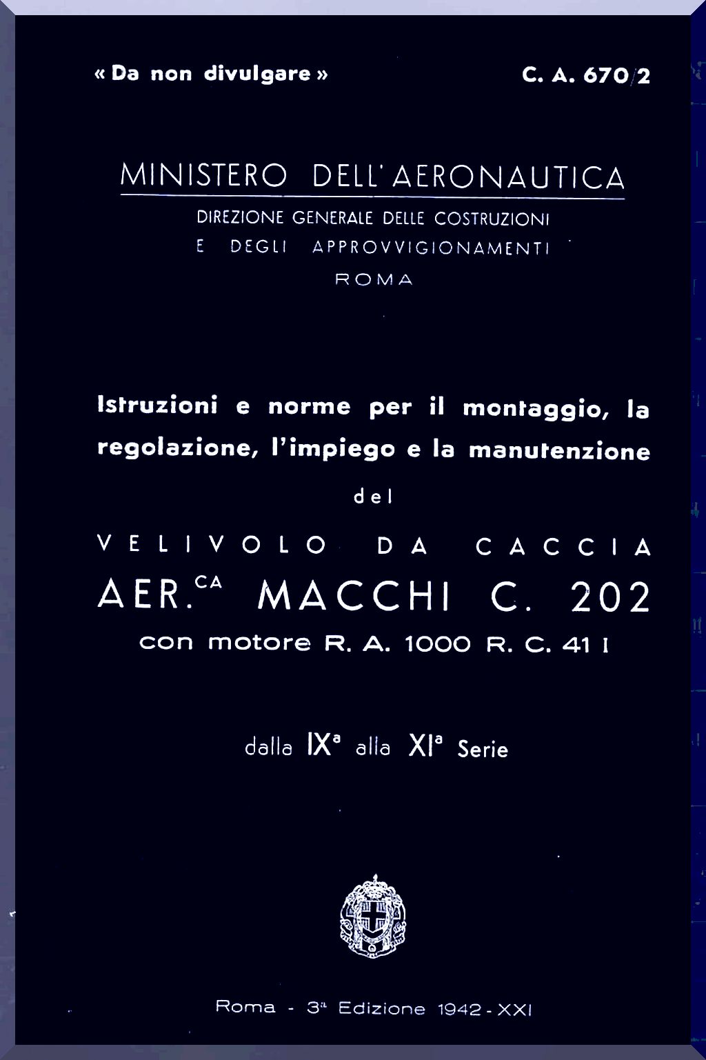 Macchi M.C. 202 Folgore Manuals Collection - Digital Download