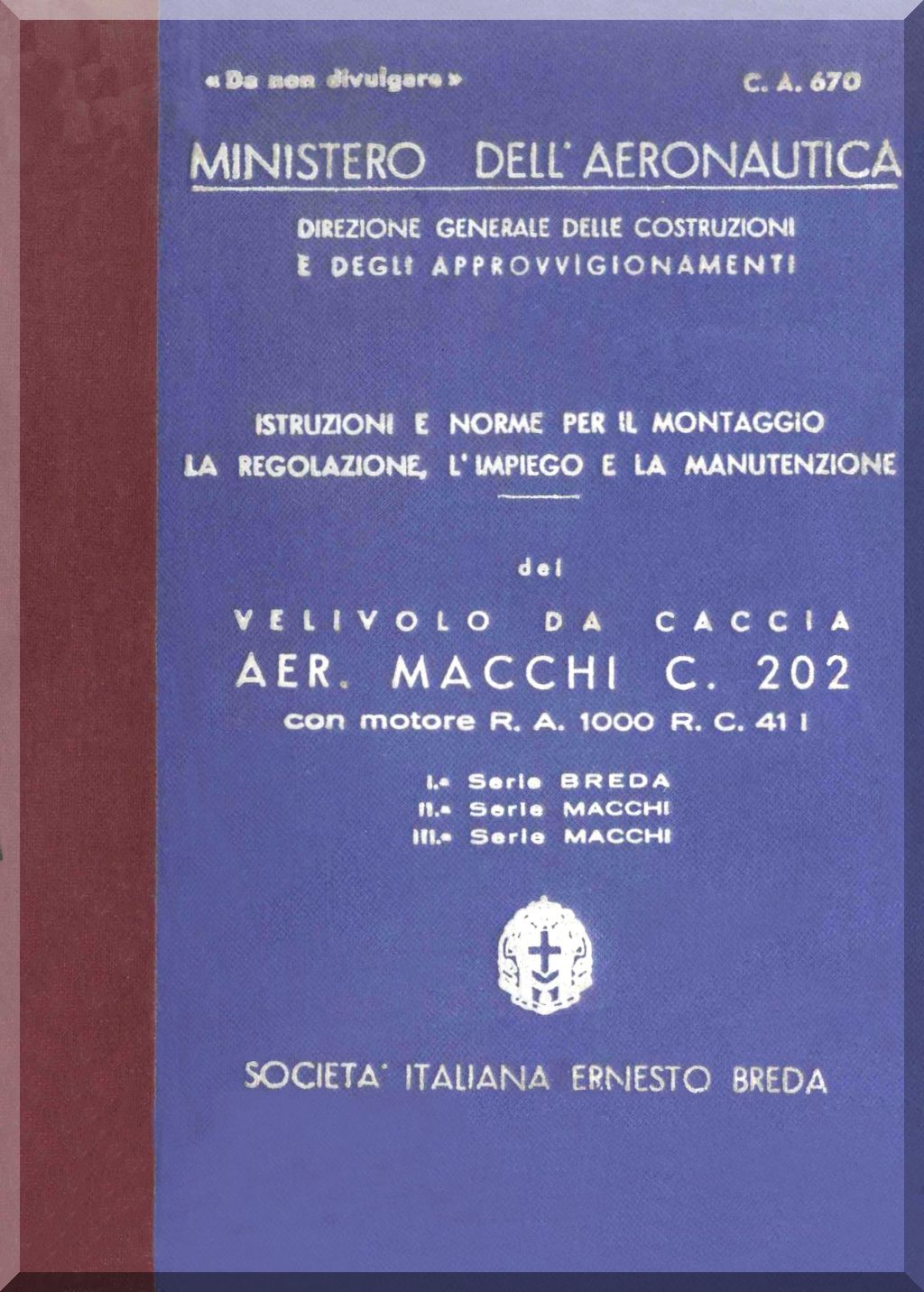 Macchi M.C. 202 Folgore Manuals Collection - Digital Download