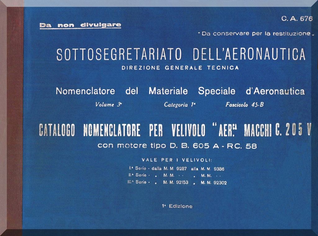 Macchi M.C. 205 Veltro Manuals Collection - Digital Download