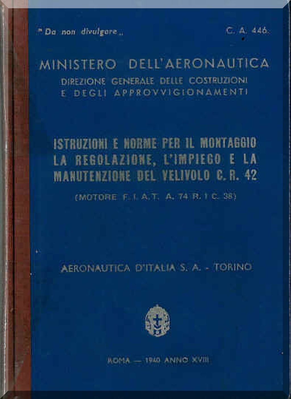 Fiat Aviazione CR.42 Falco Manuals Collection