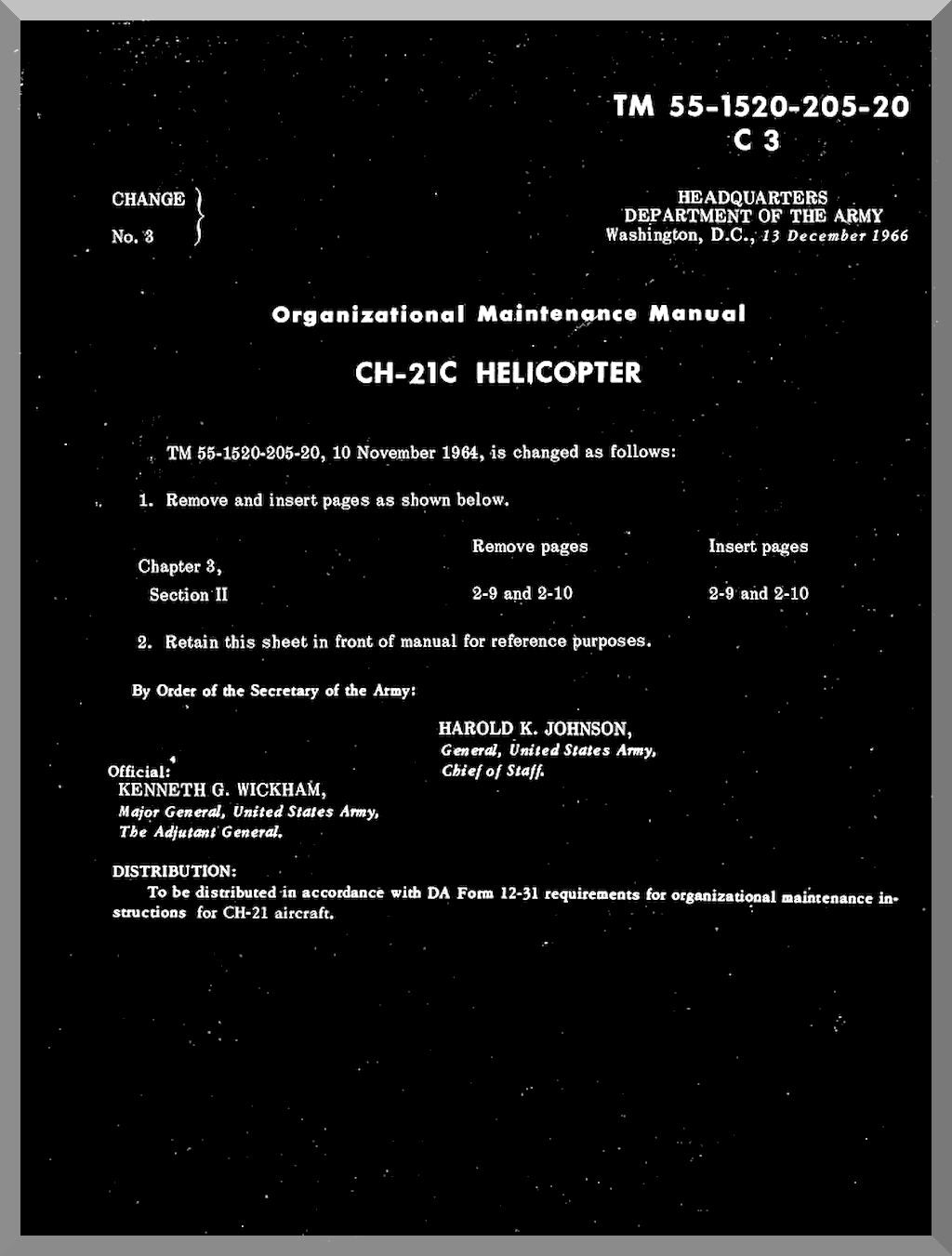 Piasecki H-21 'Workhorse / Shawnee' Helicopter Manuals Bundle