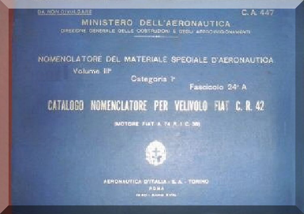 Fiat Aviazione CR.42 Falco Manuals Collection