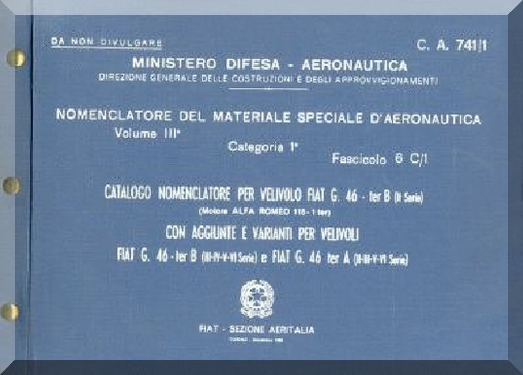 Fiat G.46 — Maintenance, Flight & Parts Manuals · Italian Post-War Trainer Documentation · Digital Download