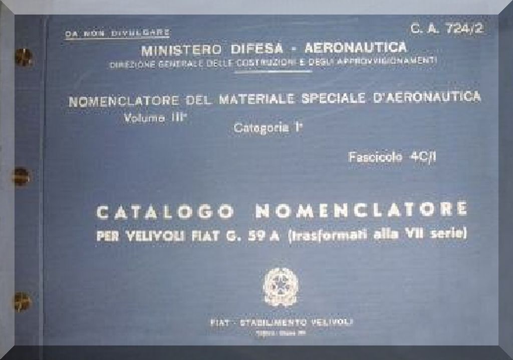 Fiat Aviazione G.59 Centauro Aircraft Manuals Collection - Digital Download