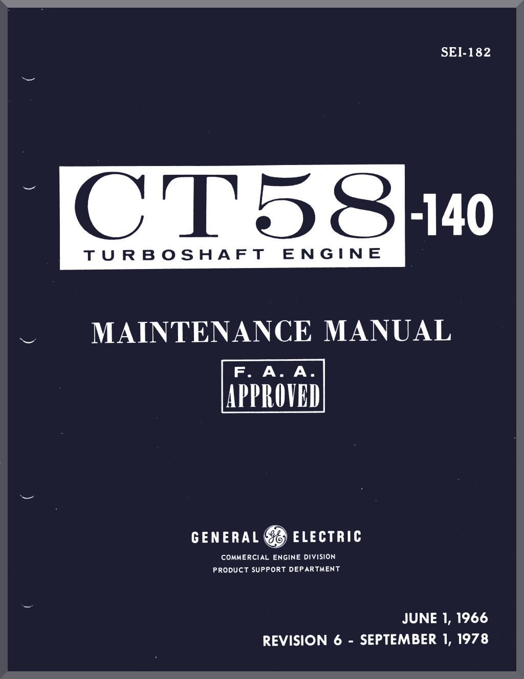 GE Aviation T58 / CT58 Turboshaft Engine Manuals Collection - Digital Download