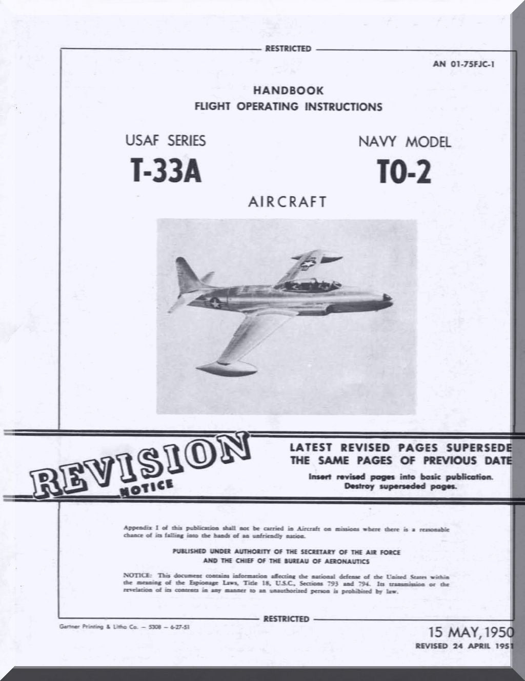 Lockheed T-33 Shooting Star Aircraft Manuals Collection - Digital Download