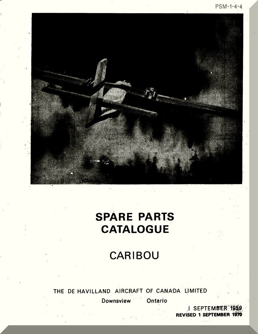 De Havilland DHC-4 Caribou Aircraft Manuals Collection - Digital Download -