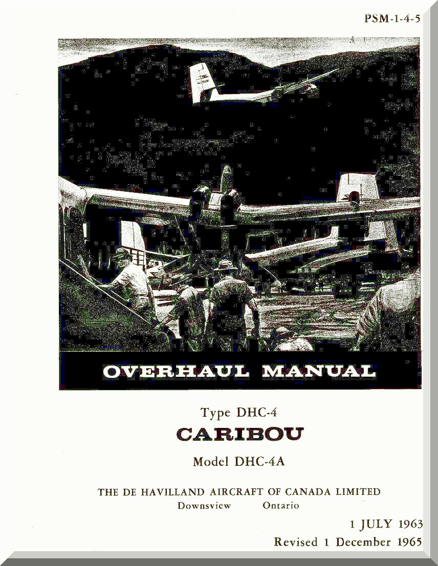 De Havilland DHC-4 Caribou Aircraft Manuals Collection - Digital Download -