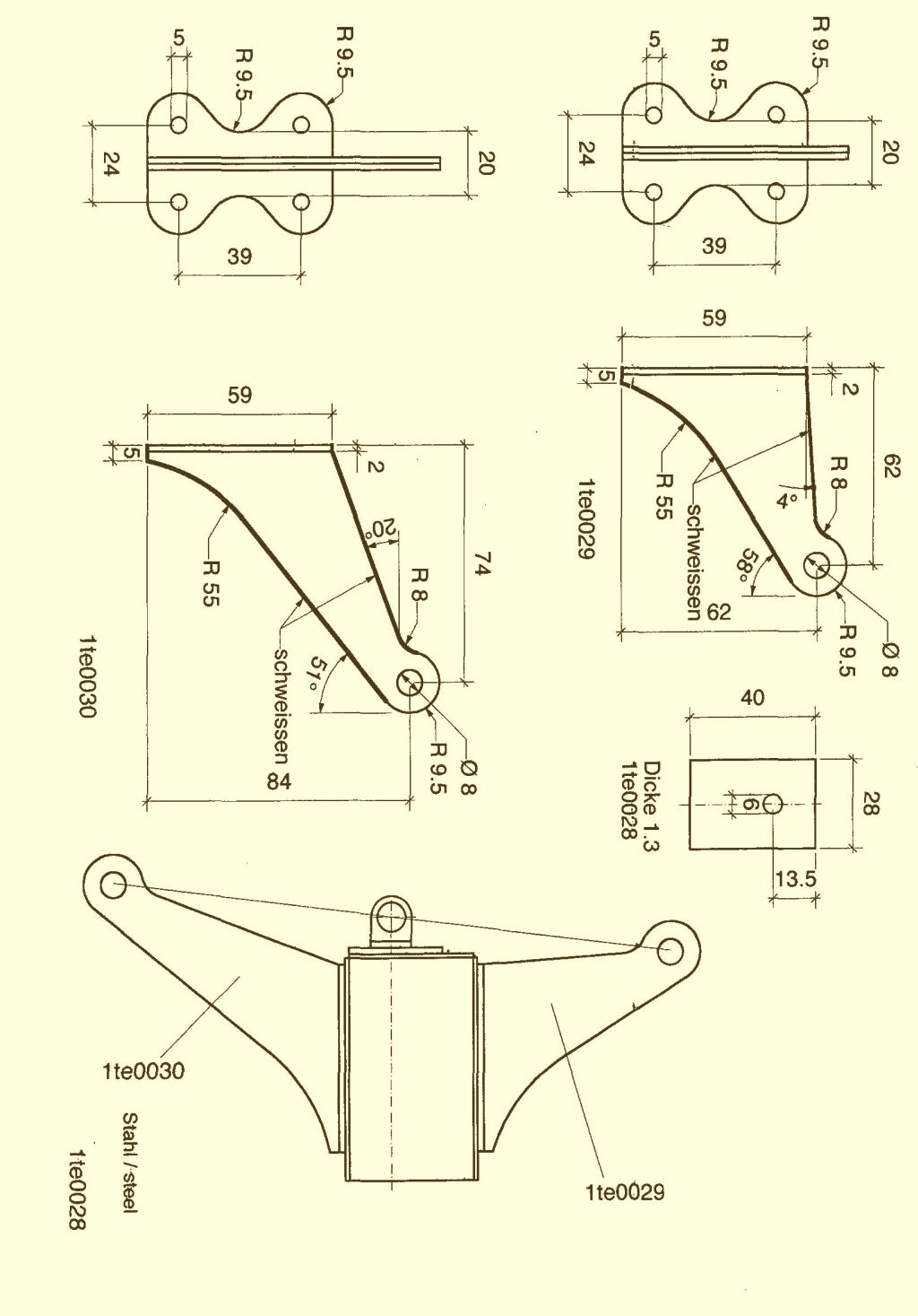 De Havilland DH.60 Moth Aircraft Blueprints Engineering Drawings - Digital Download