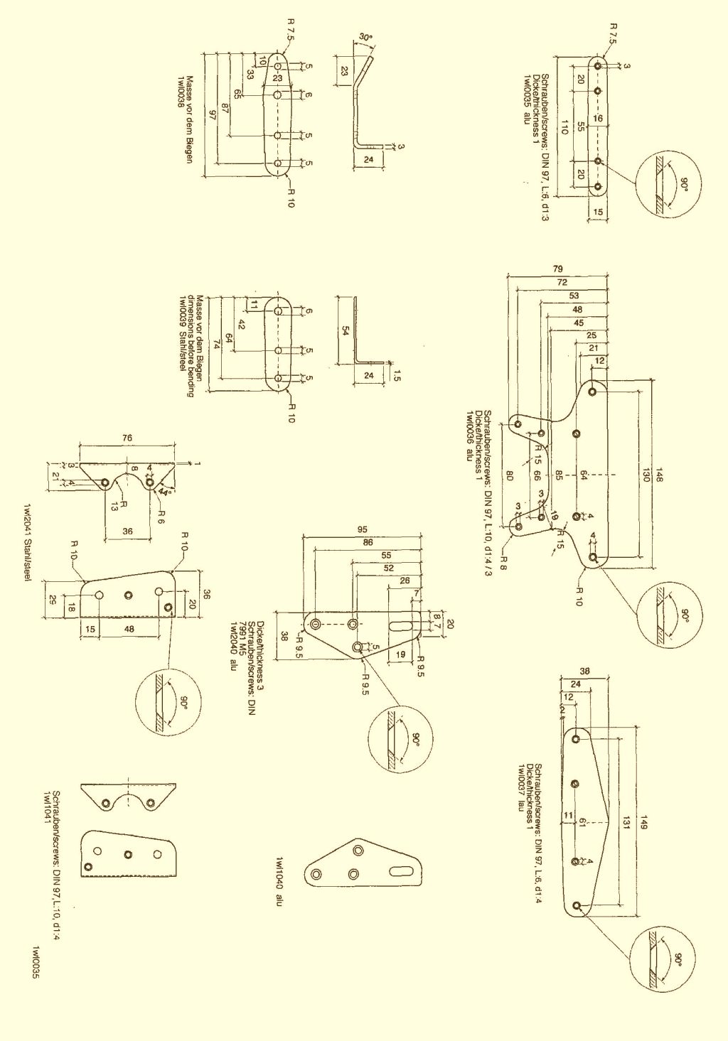 De Havilland DH.60 Moth Aircraft Blueprints Engineering Drawings - Digital Download