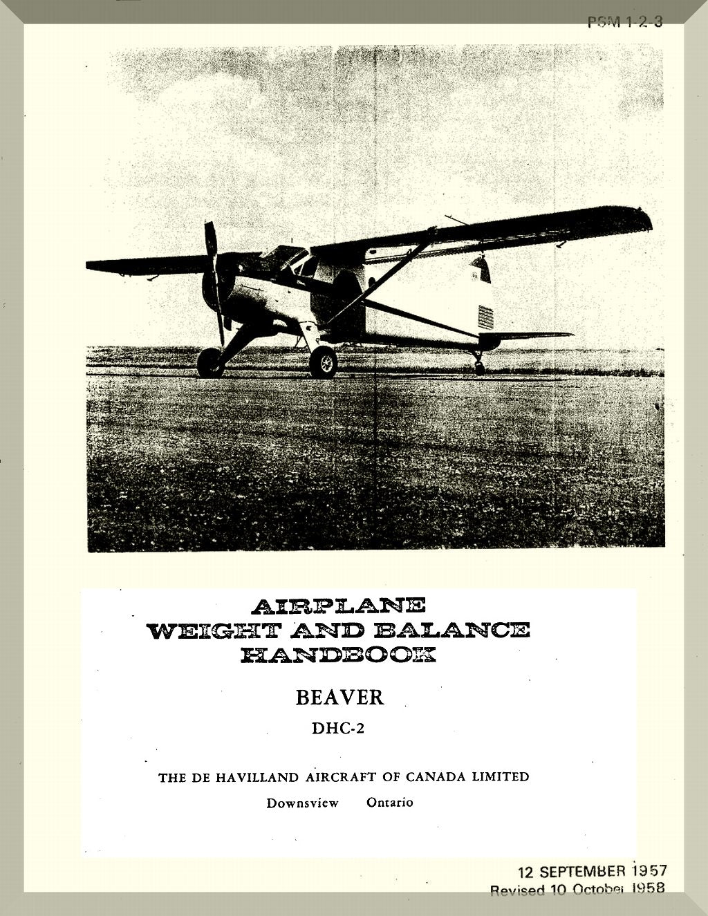De Havilland DHC-2 Beaver Aircraft Documentation - Download -