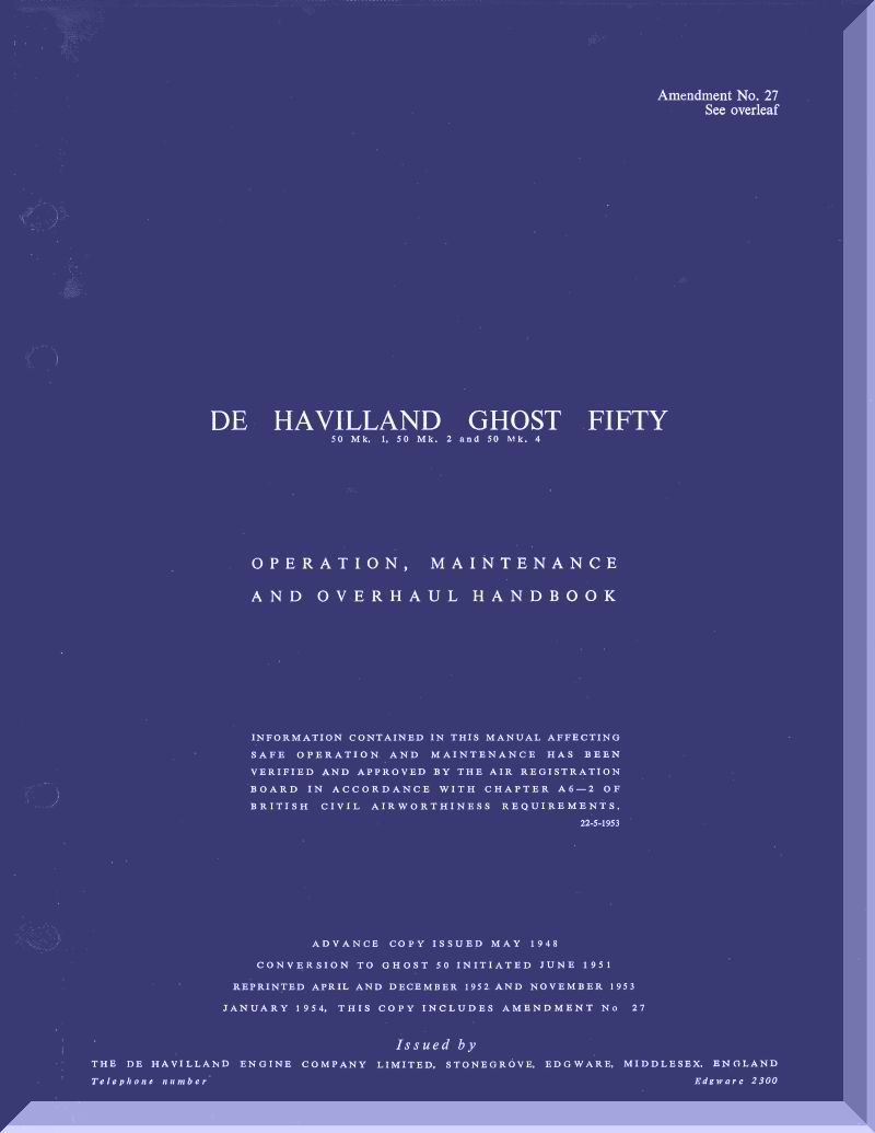 Comprehensive De Havilland Ghost Engine Documentation