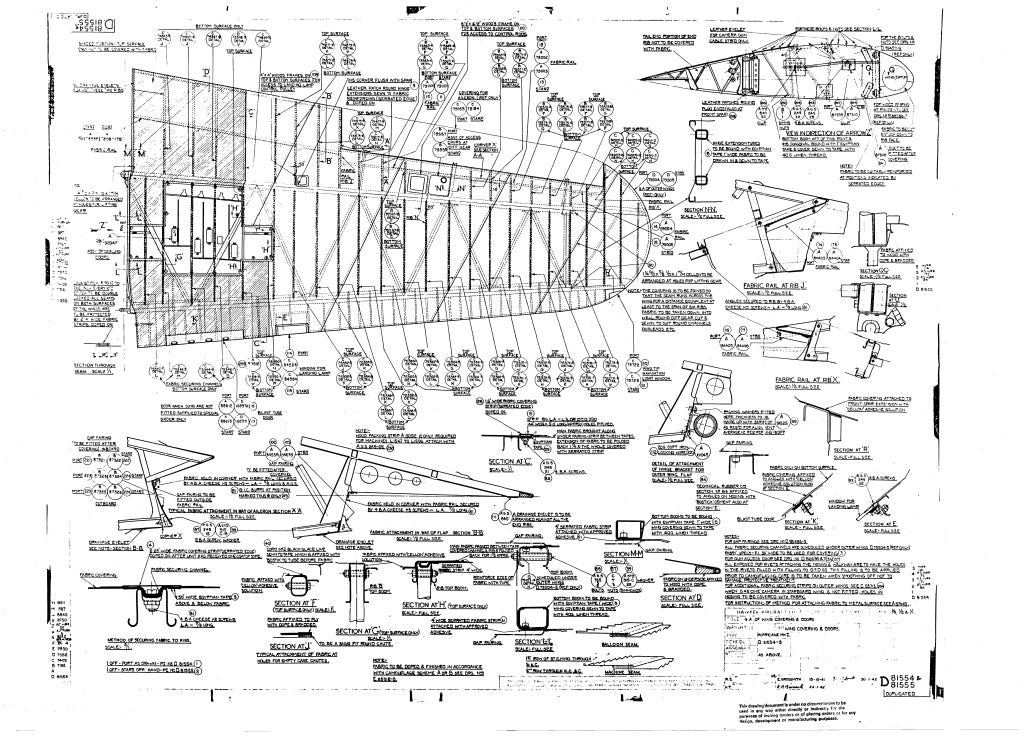 Hawker Aircraft Hurricane Aircraft Blueprints Engineering Drawings- Download