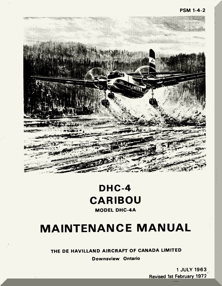 De Havilland DHC-4 Caribou Aircraft Manuals Collection - Digital Download -