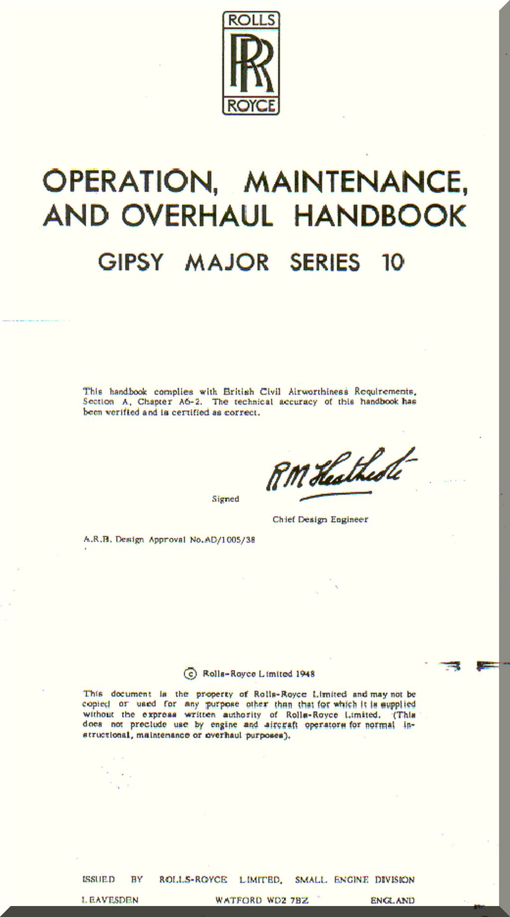 De Havilland Gipsy Major Engine Manuals - Comprehensive Technical Collection