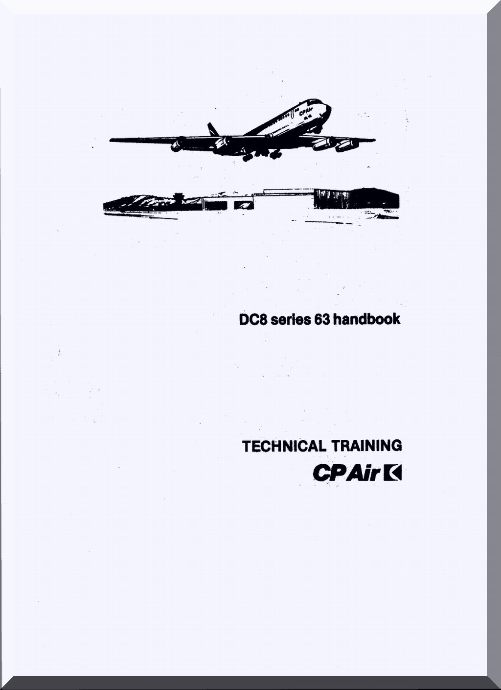 DC8 series 63 handbook cover with airplane illustration and 'CP Air' branding