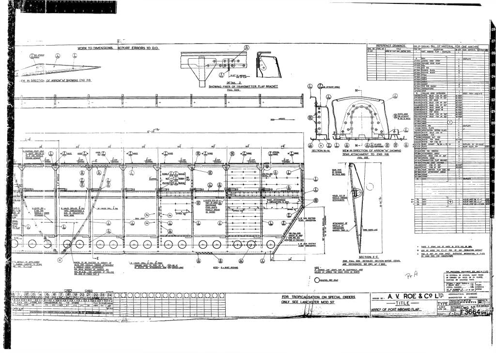 Avro Lancaster Aircraft Blueprints Engineering Drawings - Download