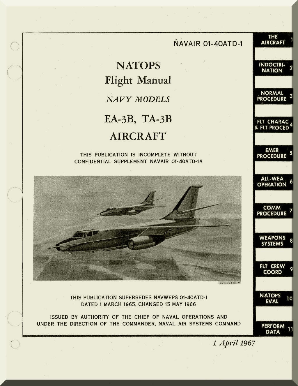 Douglas A-3 Skywarrior Aircraft Manuals Collection