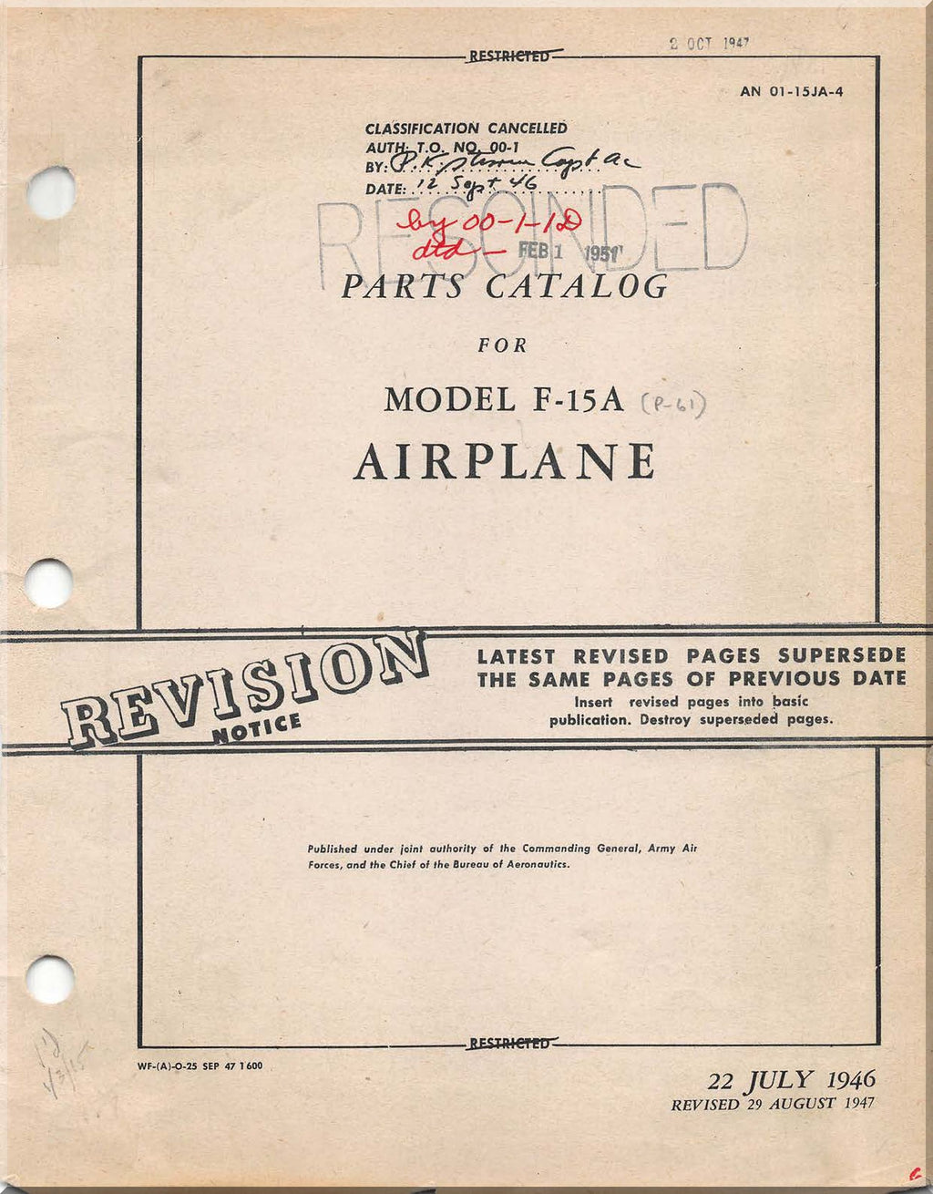 Northrop P-61 Black Widow Aircraft Manuals Collection - Digital Download