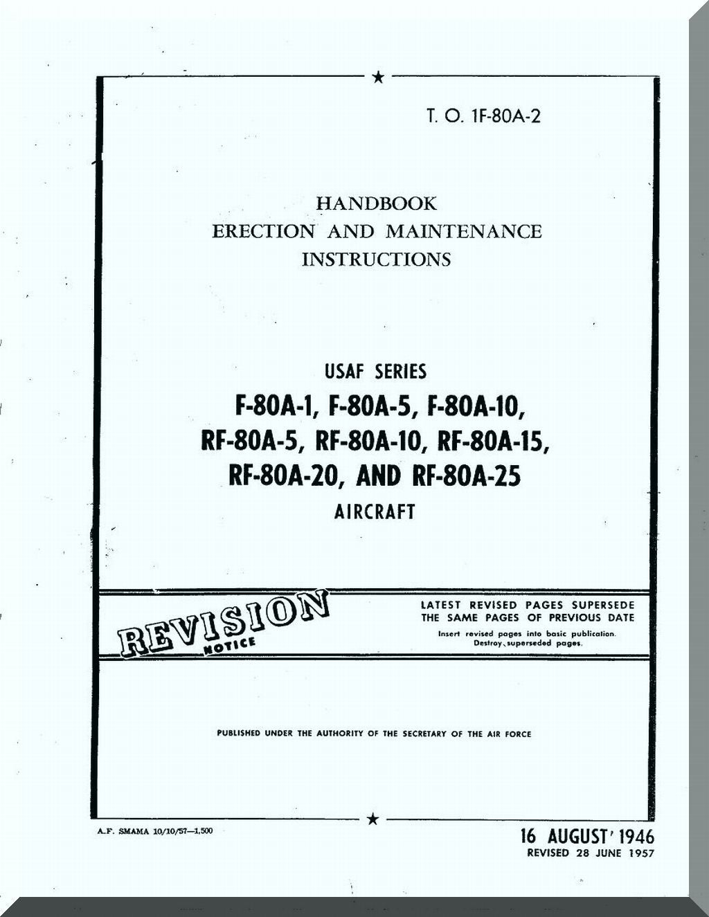 Lockheed P/F-80 Shooting Star Aircraft Manuals Collection - Digital Download