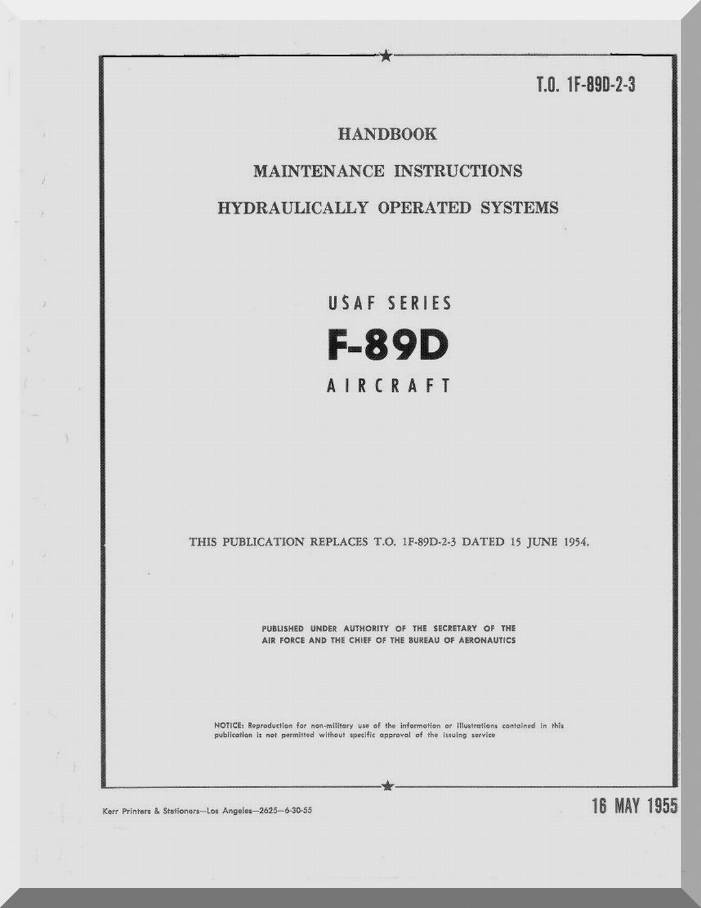 Northrop F-89 Scorpion Aircraft Manuals Collection