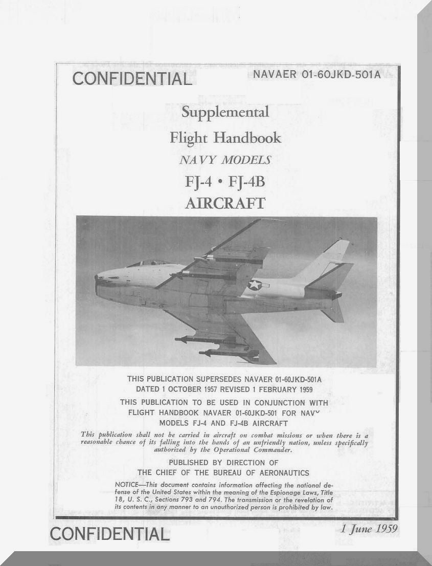 North American FJ Fury - Comprehensive Aircraft Manuals Collection