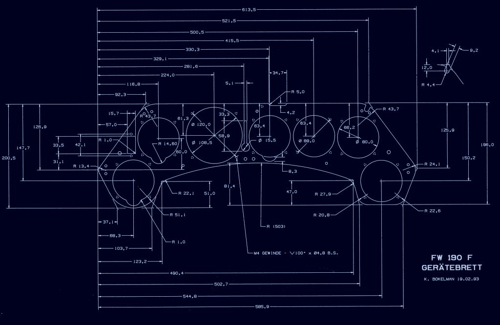 Focke Wulf Fw-190 A-8 Aircraft Engineering Blueprints - Digital Download