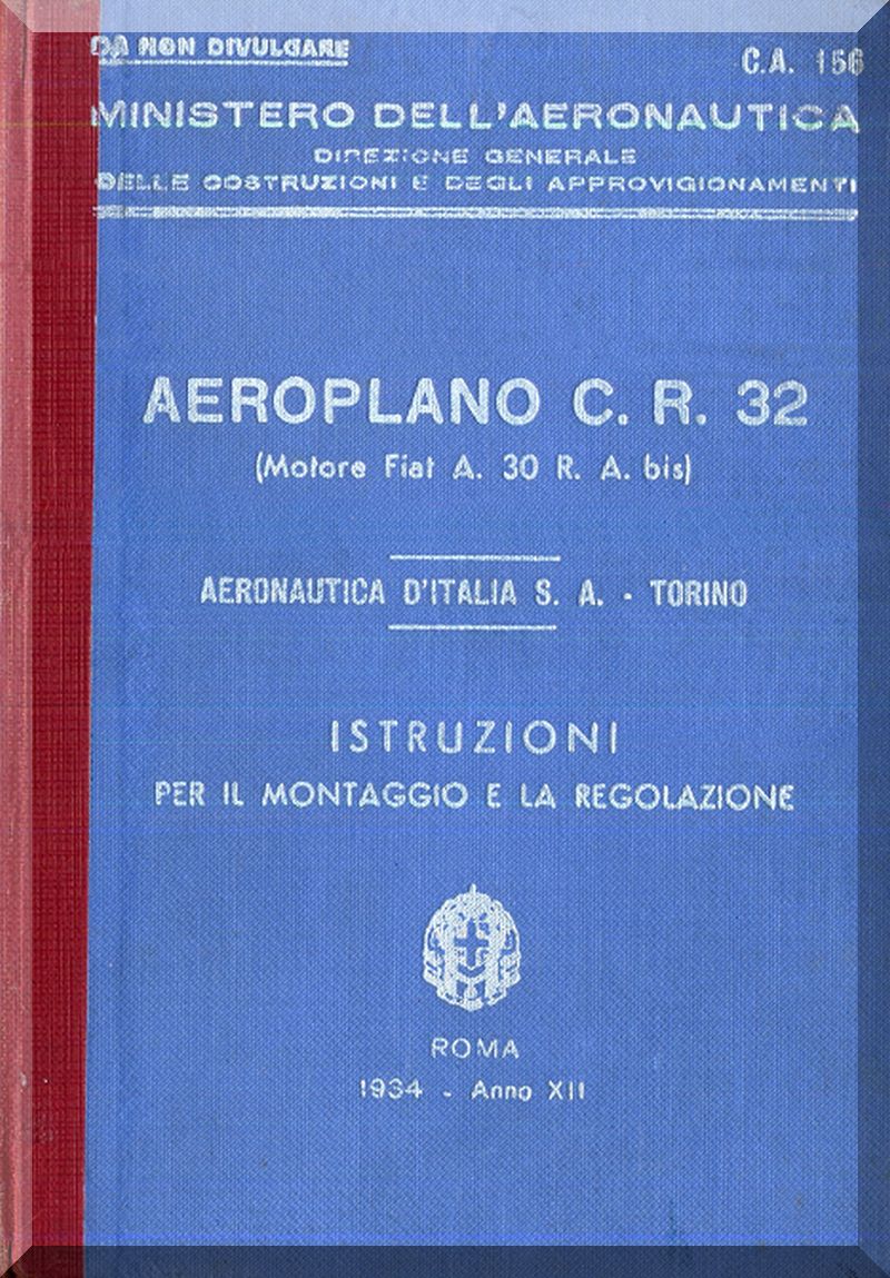 Fiat Aviazione CR.32 Aircraft Manuals Collection - Digital Download