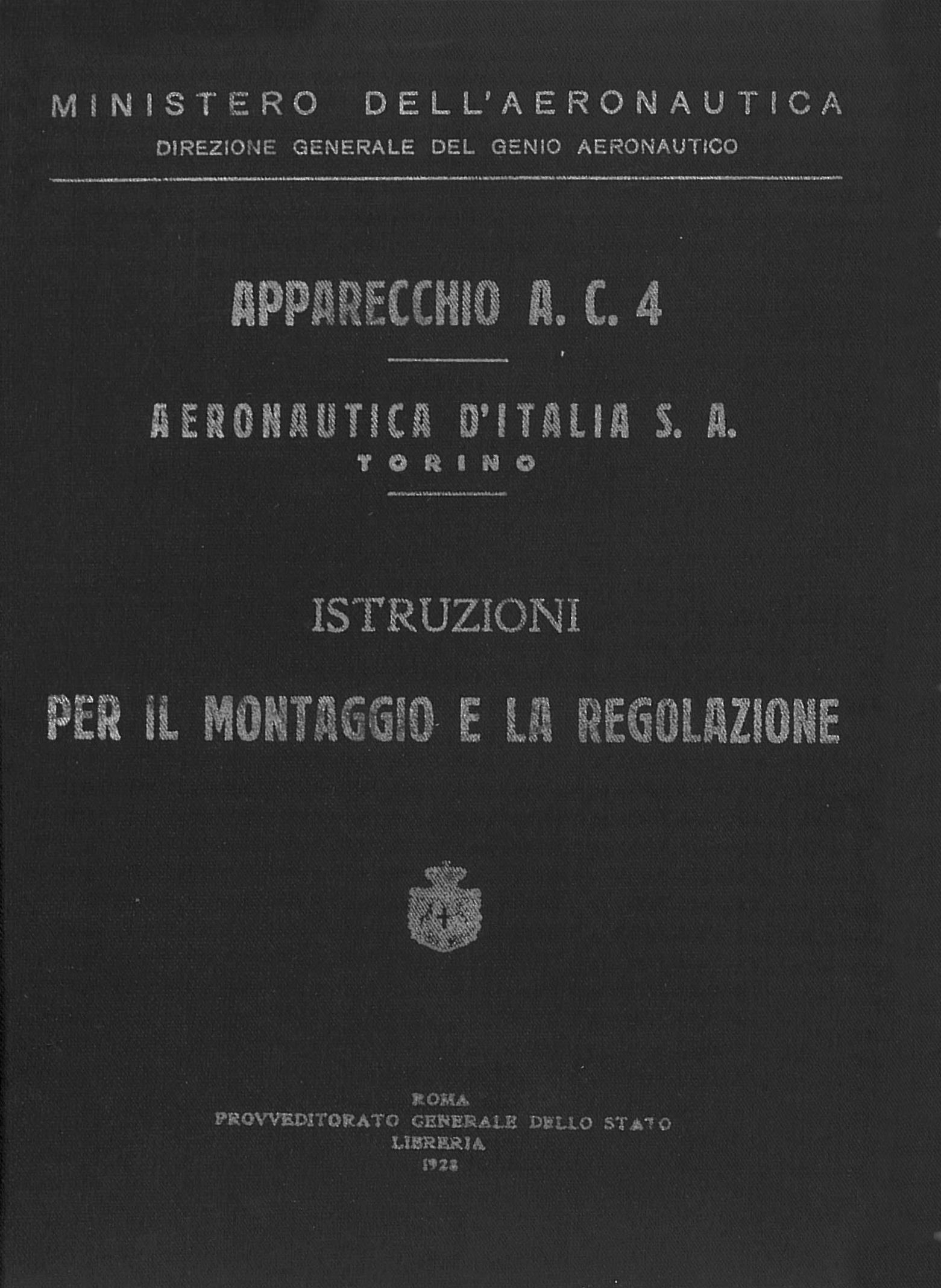 Fiat/Ansaldo A.C.4 — Engine & Assembly Manuals Collection