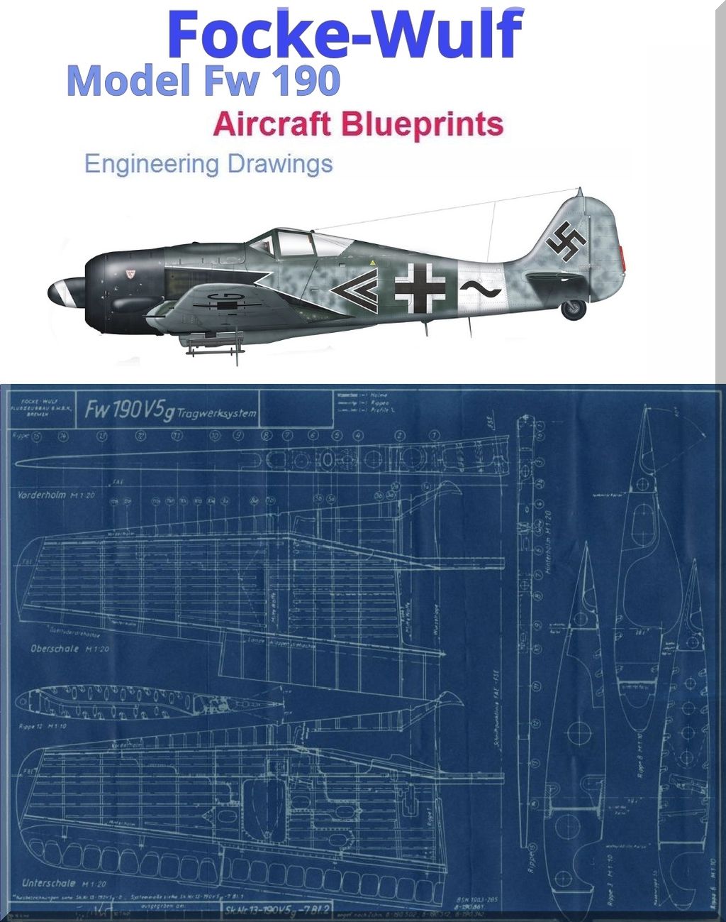 Foke-Wulf Fw-190 Blueprints  Engineering Drawings Collection - Downloads