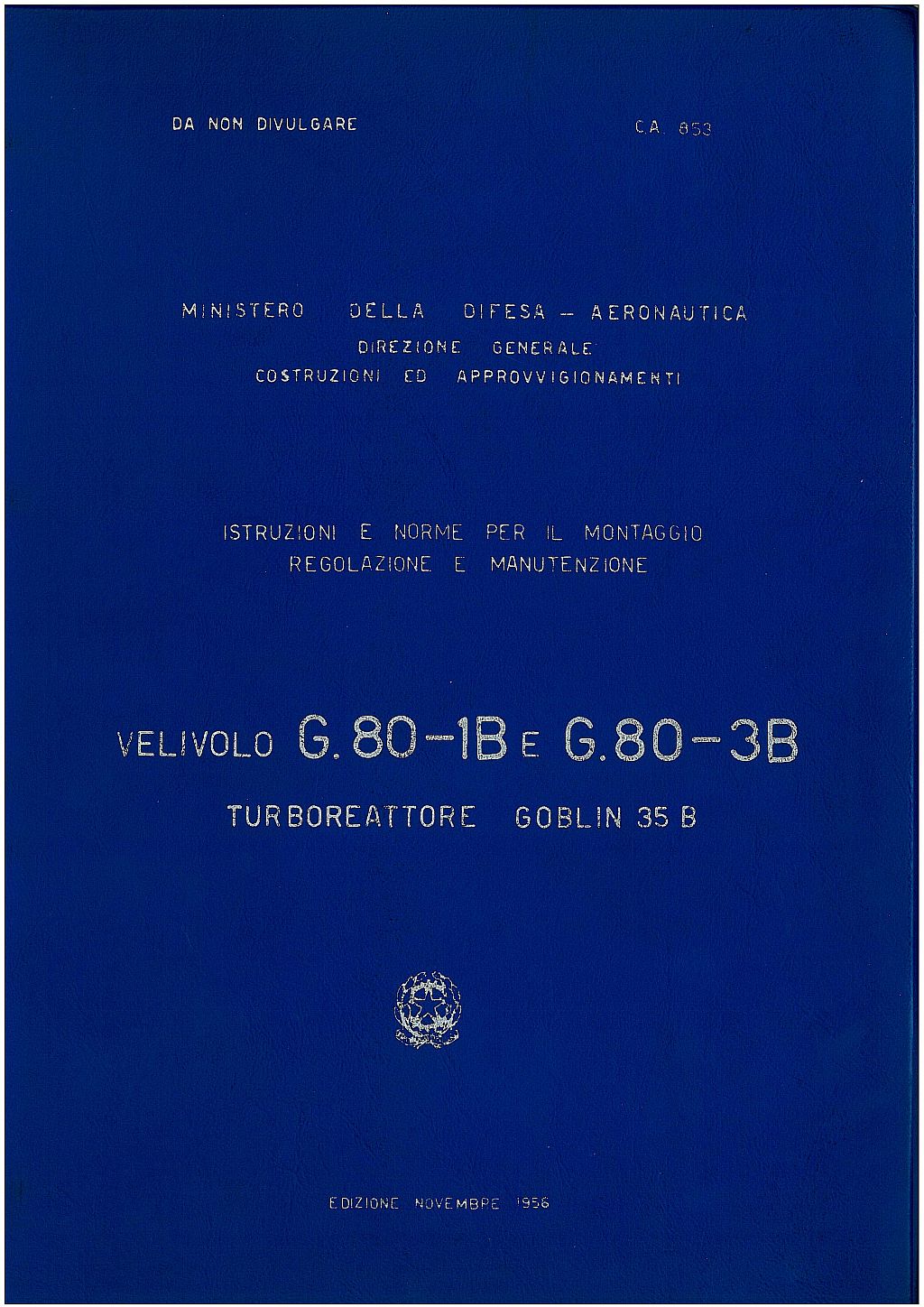 Fiat Aviazione G80 & G82 Aircraft Manuals Collection - Digital Download