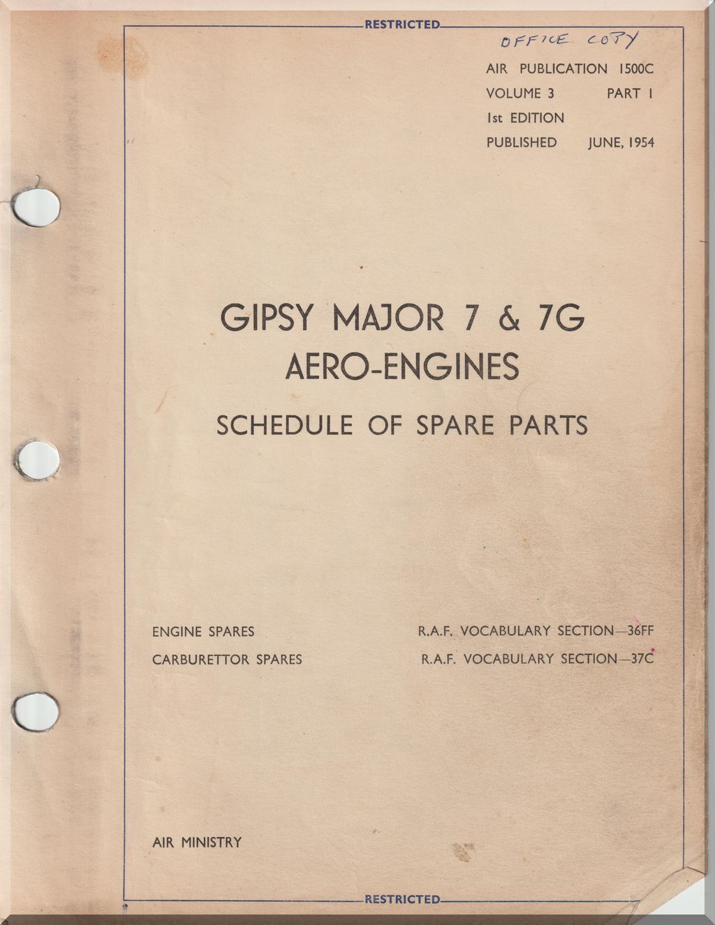 De Havilland Gipsy Major Engine Manuals - Comprehensive Technical Collection