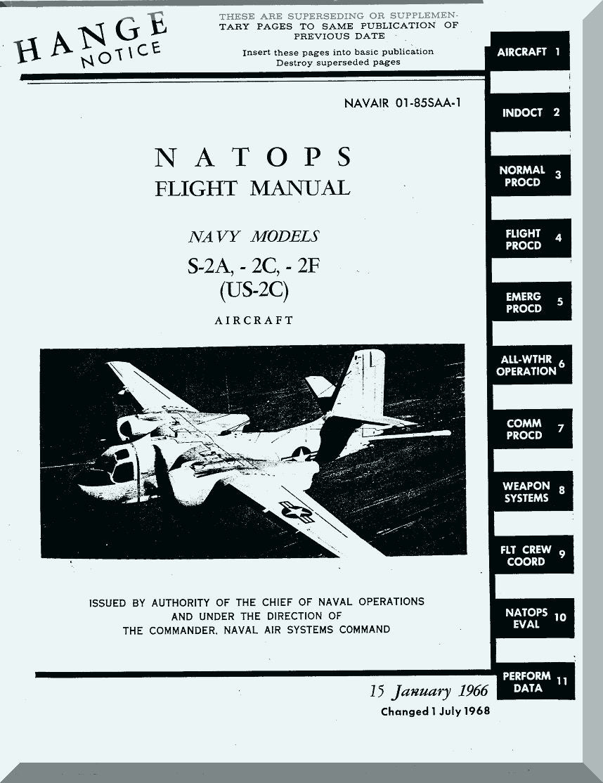 Grumman C-1 Trader / S-2 Tracker Aircraft Manuals Collection