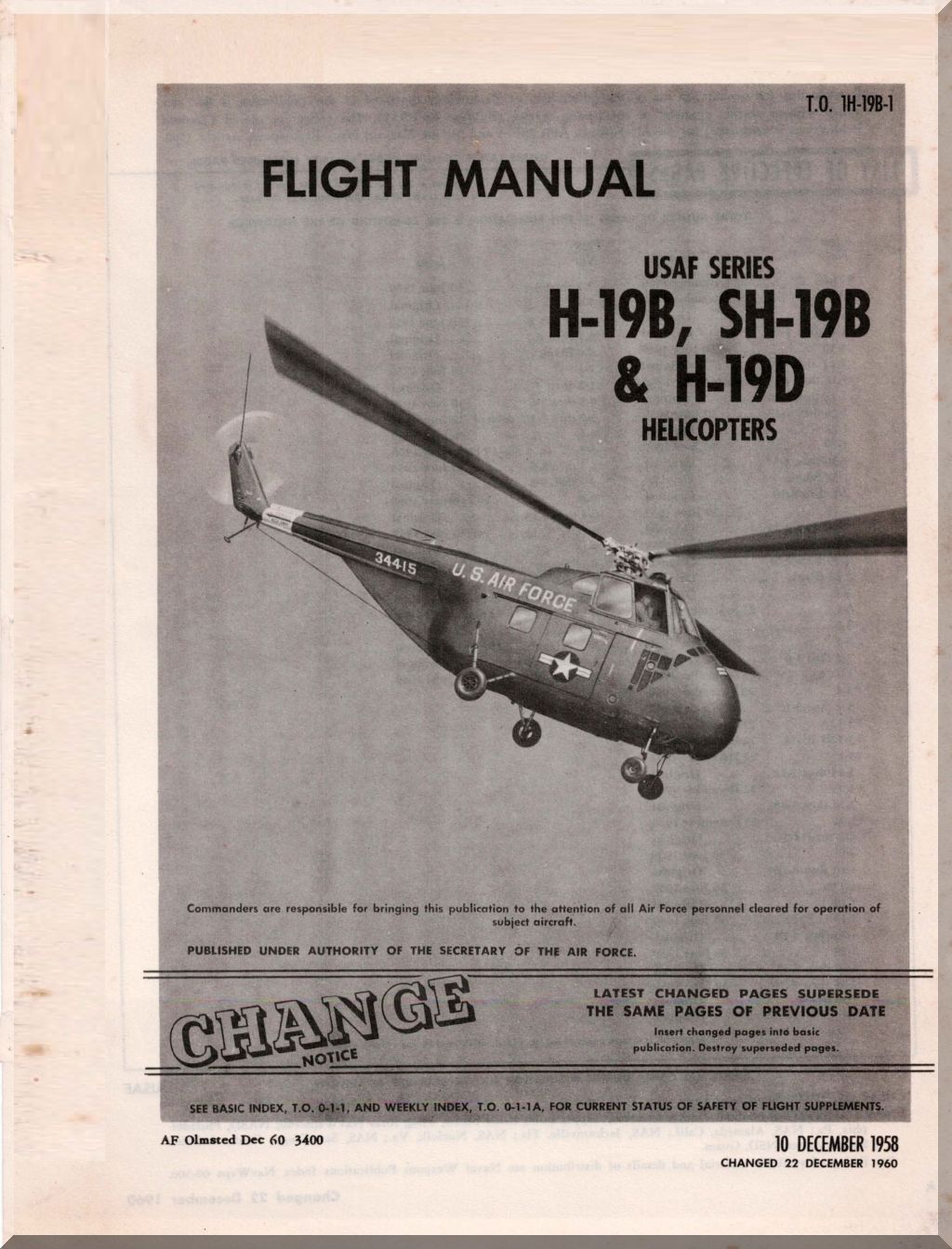 Sikorsky S-55 / H-19 " Chickasaw " Helicopter Manuals Bundle - Download