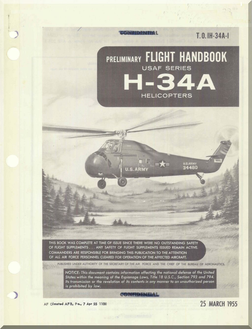 Sikorsky S-58 / H-34 / HSS1 / HUS-1 Helicopter Manuals Bundle - Download