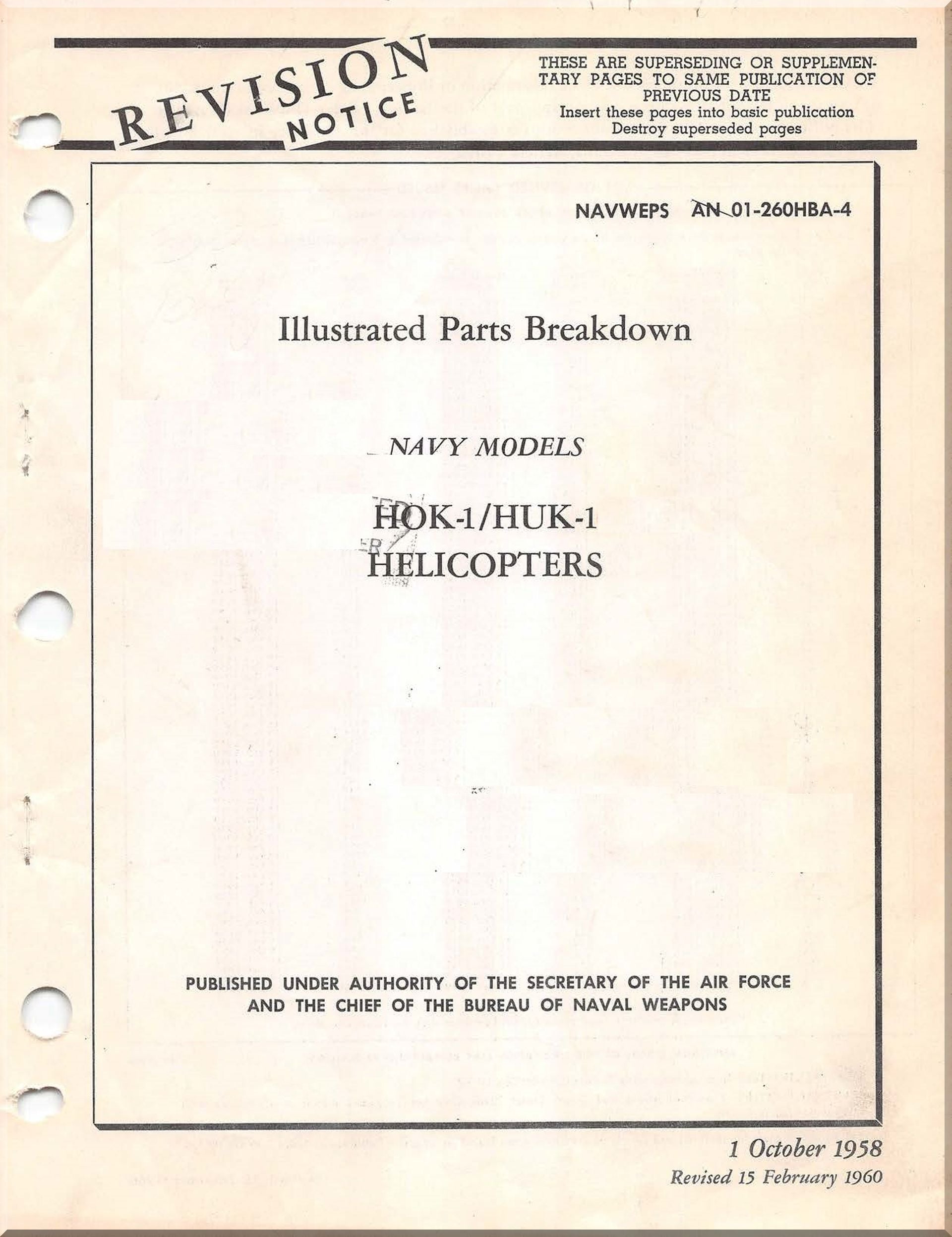 Kaman HOK-1, HUK-1, HH-43 A,B Huskie Helicopter Manuals Bundle - Download