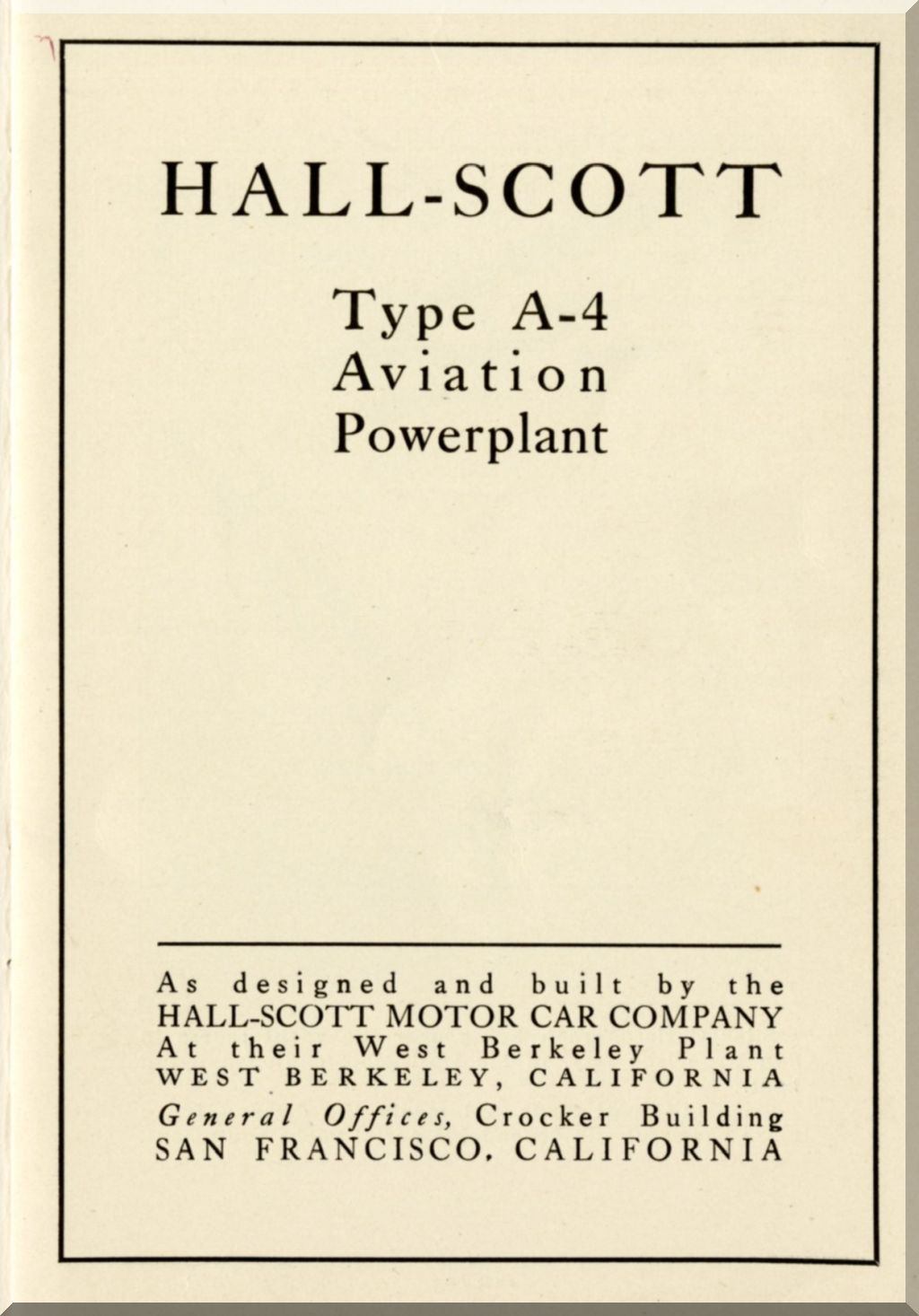 Halex Scott Aircraft Engines Manuals Collection - HS Engine Technical Documentation