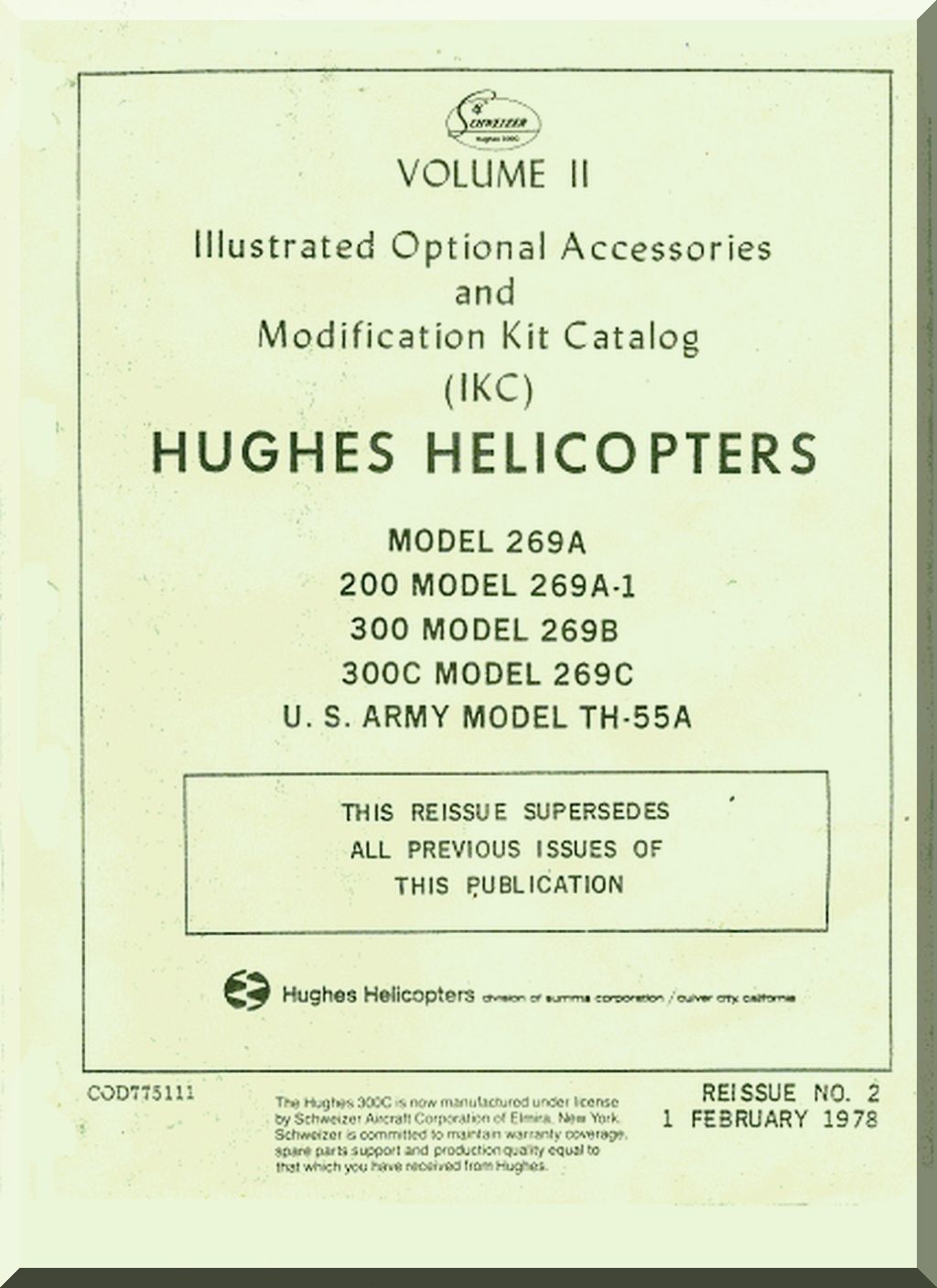Hughes 269 / TH-55 " Osage " Helicopter Manuals Bundle Download