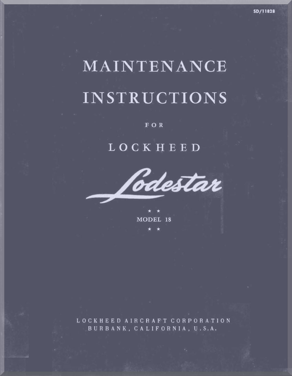Lockheed L-18, C-56, C-57, C-60, R50 Loadestar Aircraft Manuals Collection - Download