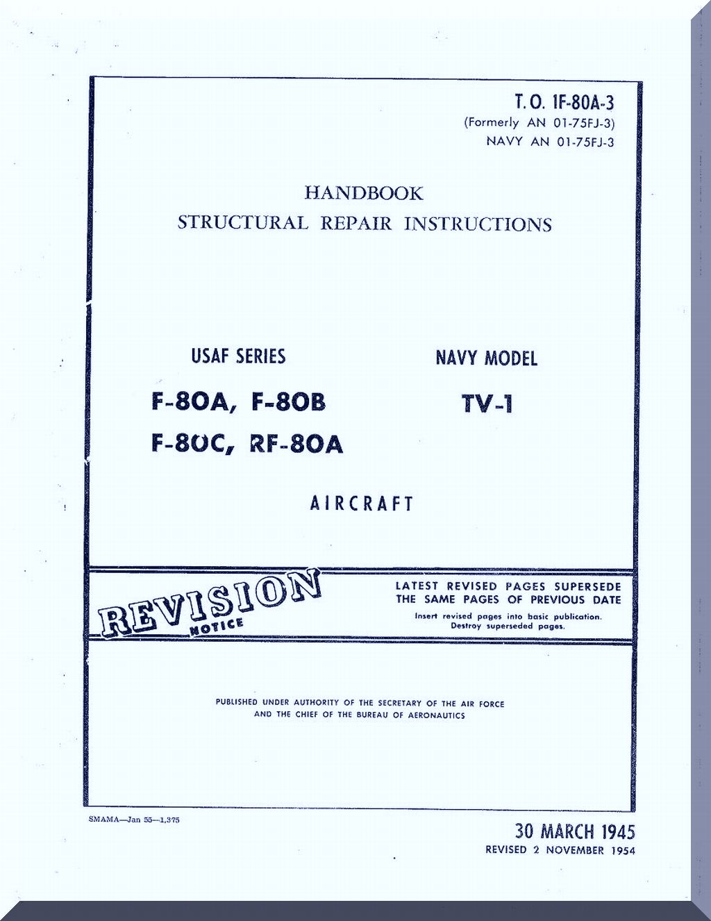 Lockheed P/F-80 Shooting Star Aircraft Manuals Collection - Digital Download