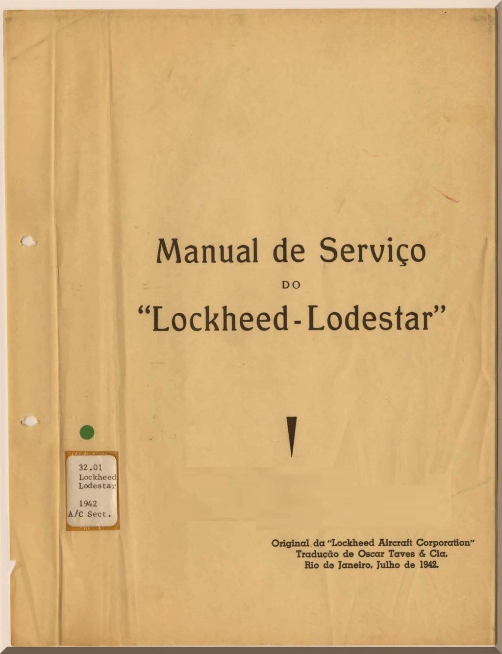 Lockheed L-18, C-56, C-57, C-60, R50 Loadestar Aircraft Manuals Collection - Download