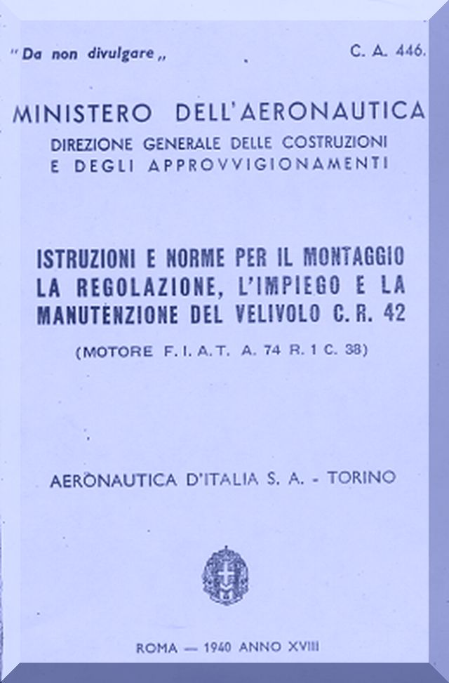 Fiat Aviazione CR.42 Falco Manuals Collection