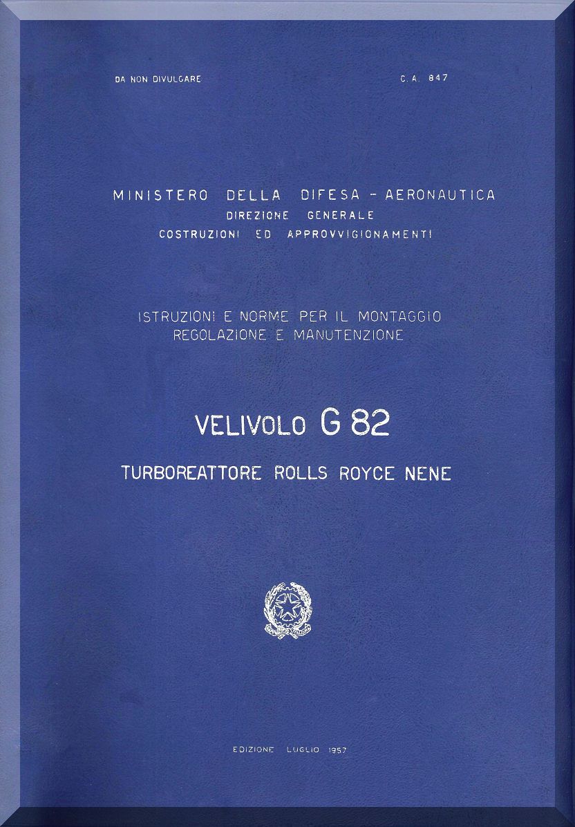 Fiat Aviazione G80 & G82 Aircraft Manuals Collection - Digital Download